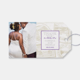 Lila Bahamas Wedding Foto Geschenkanhänger