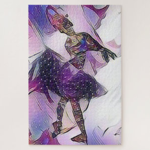 Lila Ballerina Originale Kunstgiesserei Puzzle