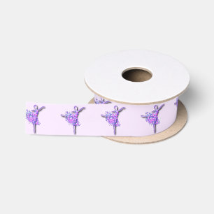 Lila Ballerina Ribbon Ballett Tänzerin Satinband
