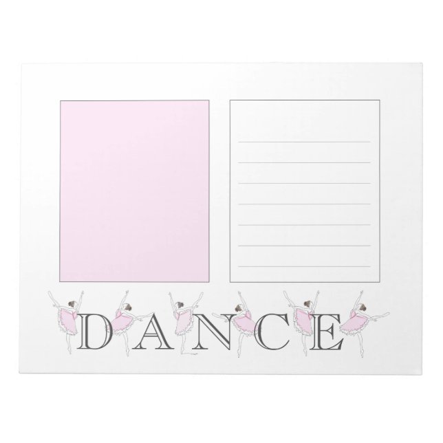 Lila Ballerina-Tanz Lila Notepad Notizblock (Vorderseite)