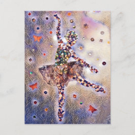 Lila Ballerina Zuckermais Niedlich Ankündigungspostkarte