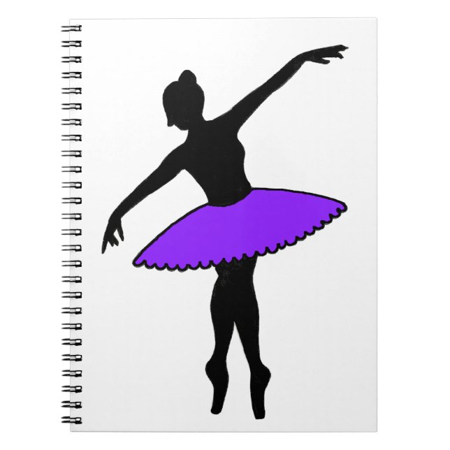 Lila Ballet Dancer Ballerina Tanzlehrer Geschenk Notizblock (Vorderseite)