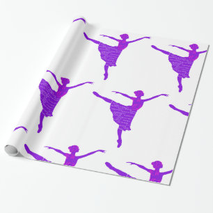Lila Balletttänzer wünscht Wrapping Paper Geschenkpapier