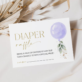 Lila Ballon, Grüne, Foliage, Windeldrehung Begleitkarte