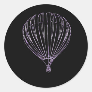 lila Ballon Runder Aufkleber