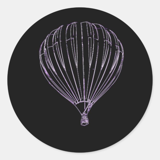 lila Ballon Runder Aufkleber (Vorderseite)