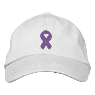 Lila Band Awareness Bestickte Kappe