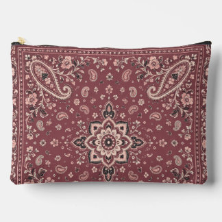 Lila-Bandana-Paisley-Groß-Zippertasche Zubehörtasche