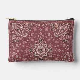 Lila-Bandana-Paisley-Kleine-Reißverschlusstasche Zubehörtasche