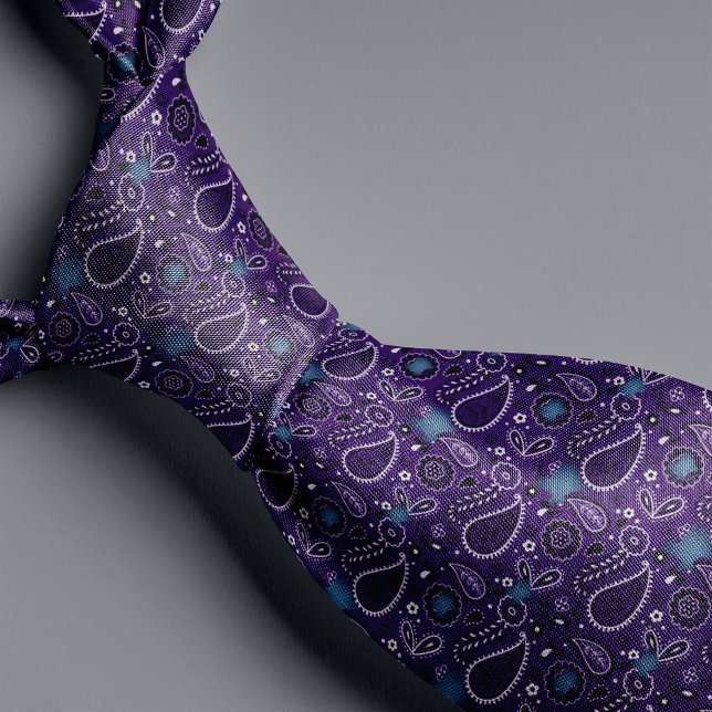 Lila Bandana und Denim Texas Neck Tie Krawatte (Von Creator hochgeladen)