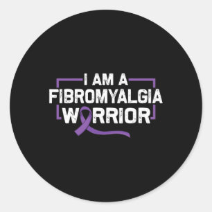 Lila Bandenkrieger der Fibromyalgie Runder Aufkleber