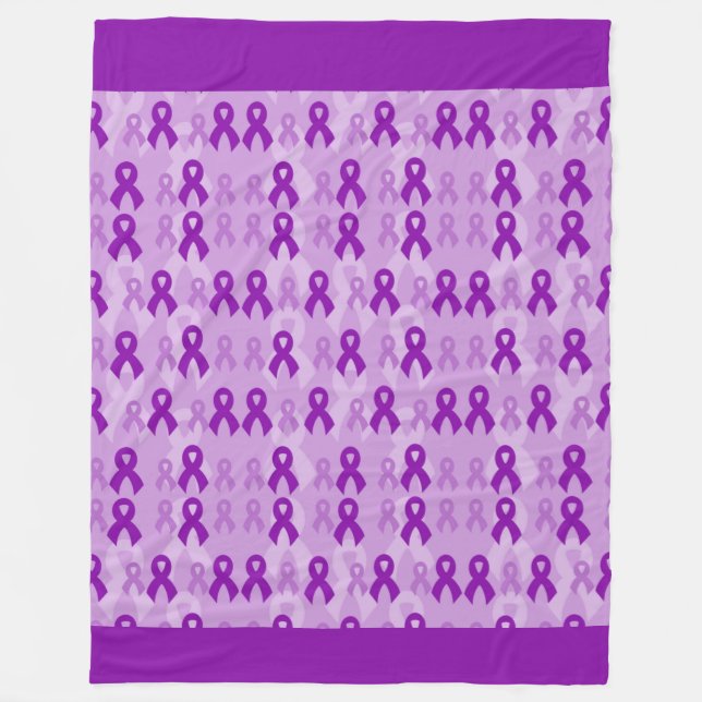 Lila Bänder...Fibro-Fleece-Decke Fleecedecke (Vorderseite)