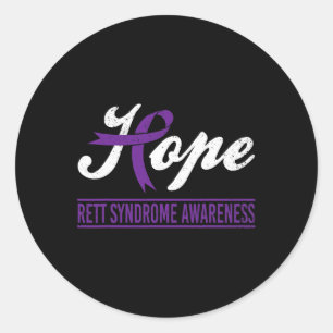Lila Bänder-Rett-Syndrom-Sensibilisierungsmont Runder Aufkleber