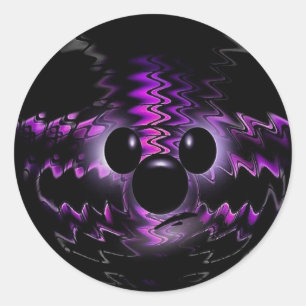 Lila Bärenaufkleber Runder Aufkleber