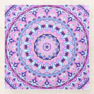 Lila Base Mandala Glasuntersetzer