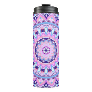 Lila Base Mandala Thermosbecher