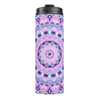 Lila Base Mandala Thermosbecher