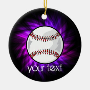 Lila Baseball; Softball Keramikornament
