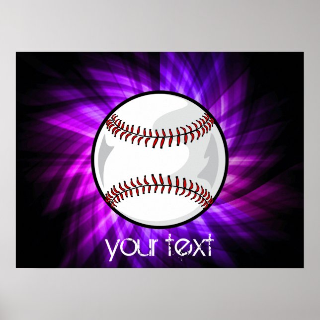 Lila Baseball; Softball Poster (Vorne)