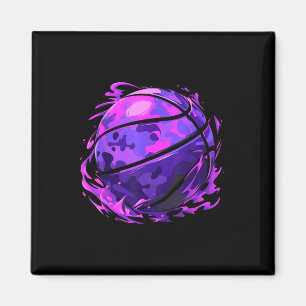 Lila Basketball-Camouflage für Männer Frauen Kinde Magnet
