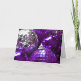 Lila Baubles "Frohe Weihnachten" Grüße Karte