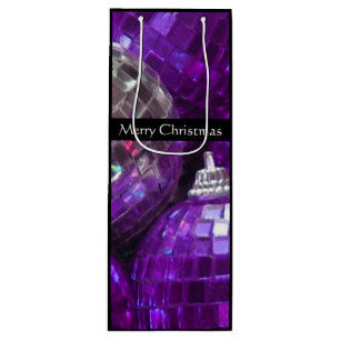 Lila Baubles Frohe Weihnachtsgeschenke Wein schwar Geschenktüte Für Weinflaschen