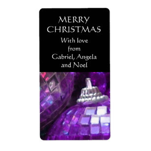 Lila Baubles Geschenkschild schwarz