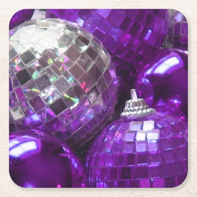 Lila Baubles Platz Untersetzer (Vorderseite)