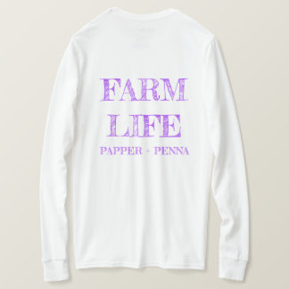 Lila Bauernhof Langschläfer T - Shirt