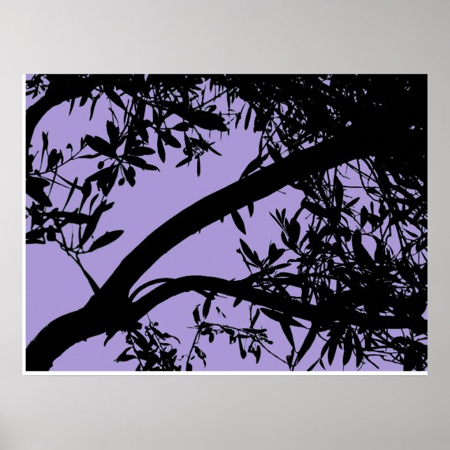 Lila Baum-Niederlassungs-Druck Poster (Vorne)