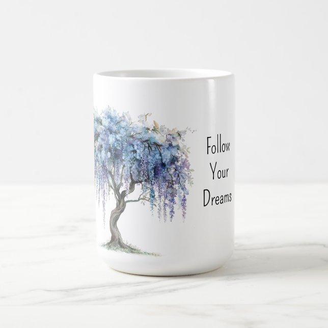 Lila Baum Träume Kaffeetasse (Mittel)