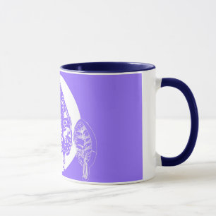 Lila Bäume und Mond-Tasse Tasse