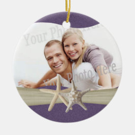 Lila Beach Starfish Foto Keramik Ornament