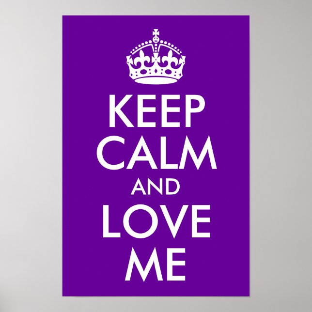 Lila Behalten Ruhe und Liebe Poster (Vorne)