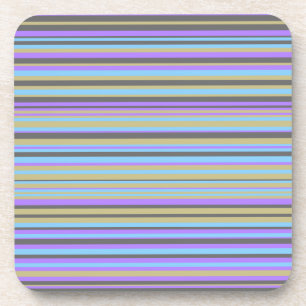 Lila, beige, graue und blaue Linien Untersetzer