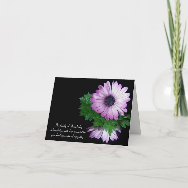 lila Beileid Vielen Dank Dankeskarte (Vorderseite)