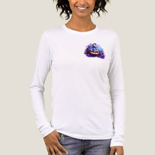 Lila beleuchteter Kürbis Tri-Blend Shirt