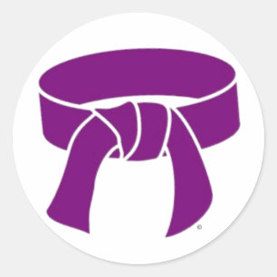 Lila Belt Martial Arts setzen Gürtelaufkleber ein Runder Aufkleber