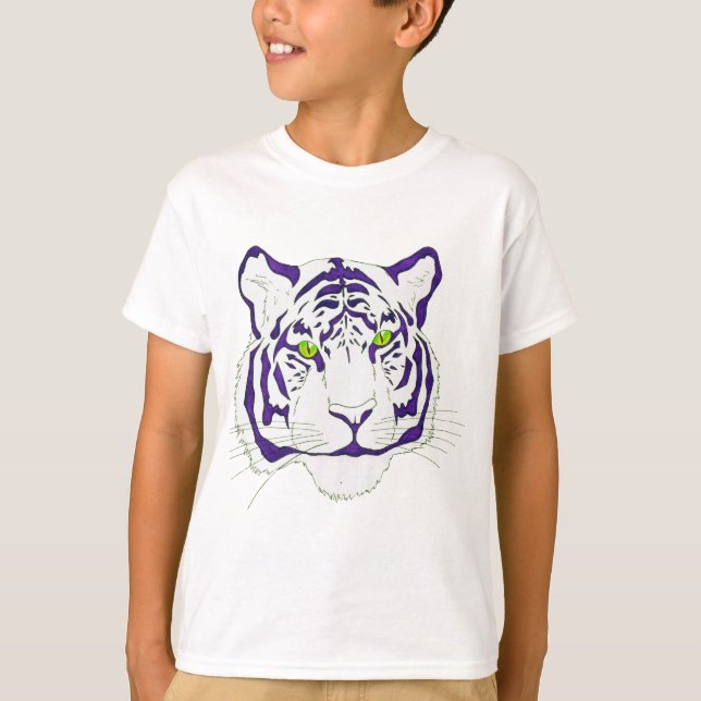 Lila bengalischer Tiger T-Shirt (Vorderseite)