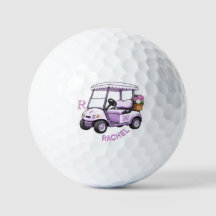 Lila benutzerdefinierte Golfwagen-Clubs Monogramm
