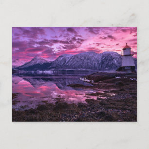 Lila Berge Postkarte
