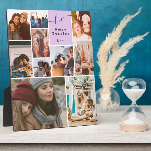 Lila Best Friends beste Freundin Skript 10 Foto Co Fotoplatte (Seite)