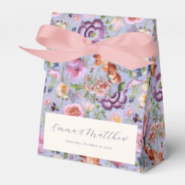 Lila bestickte Blume Hochzeit Geschenkschachtel