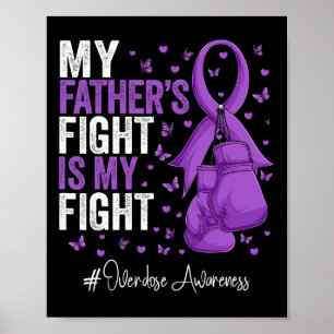 Lila Bewusstsein der Überdosierung des Ribbon-Vate Poster