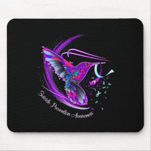 Lila Bewusstsein für die Prävention von Suiziden i Mousepad