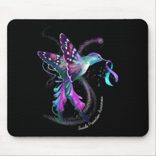 Lila Bewusstsein für die Prävention von Suiziden i Mousepad