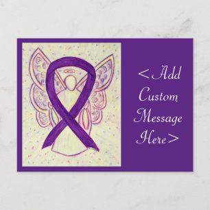 Lila Bewusstsein Multifunktionsleiste Angel Custom Postkarte