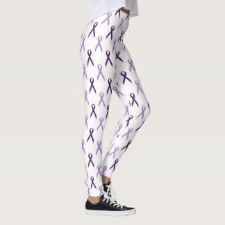 Lila Bewusstsein Ribbons Muster Alzheimer Leggings