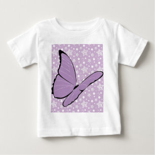 Lila Bewusstseins-Schmetterling Baby T-shirt