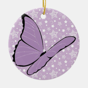 Lila Bewusstseins-Schmetterling Keramik Ornament